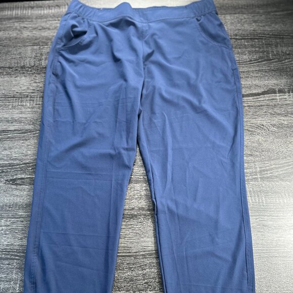 Eddie Bauer Women’s L Blue Pull-On Pants Lightweight Travel - Picture 1 of 4